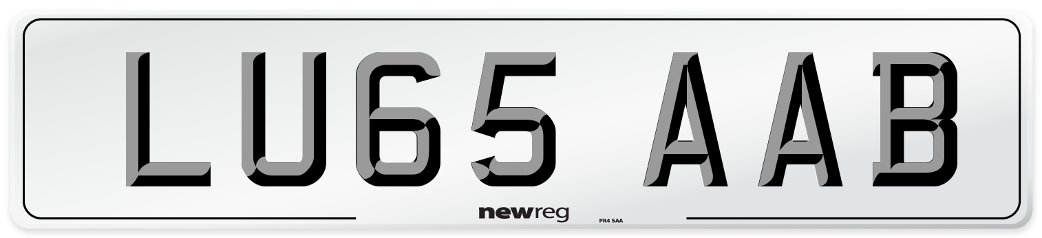 LU65 AAB Number Plate from New Reg